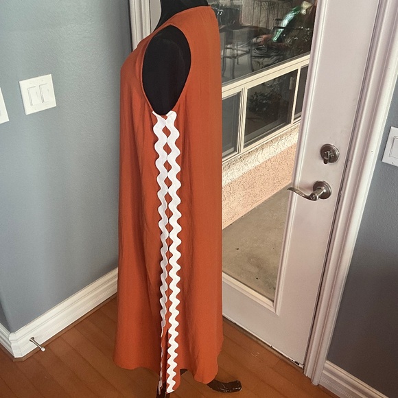 NWT Coastal Vacation Maxi Dress Coverup Resortwear Pool Beach XL Burnt Orange - Picture 8 of 12